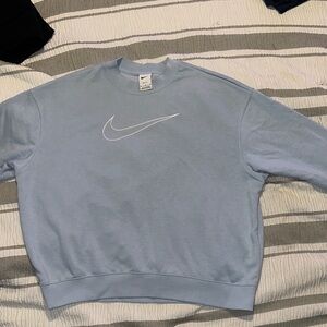 Nike Men's Light Blue Crewneck Sweater